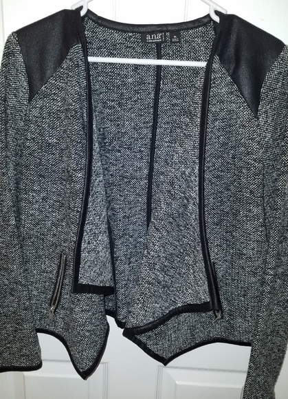 Ana edgy black tweed blazer. - Picture 1 of 4